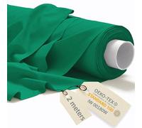 DreamRoots Telas por metro Algodon 2Mx160cm 145 g/m² - Tela para tapizar, cortinas, disfraz, manualidades - Tela de lienzo, Verde