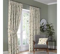 Dreams & Drapes Darnley - Par de Cortinas Plisadas 100% algodón, 168 x 183 cm, Color Coral/Natural