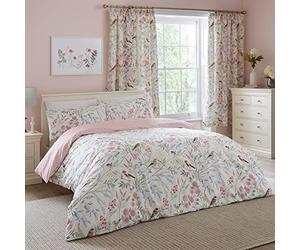 Dreams & Drapes Design Caraway - Juego de Funda nórdica Reversible para Cama Doble, Color Rosa