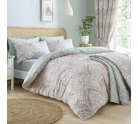 Dreams & Drapes - Funda de edredón jacobea Verde - Tamaño Super King (260 x 220 cm) - Diseños Reversibles - 2 Fundas de Almohada - Ropa de Cama marroquí Bohemia en Verde - Funda nórdica exótica Persa