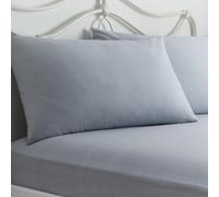 Dreams & Drapes Kristen - Juego de sábanas bajeras de 28 cm de fácil Cuidado - Tamaño Super King en Gris