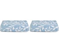 Dreams & Drapes Sandringham - Toalla de Mano 100% algodón - 50 x 90 cm - Color Azul pálido - Suave y Absorbente - Toalla clásica para baño (Paquete de 2)