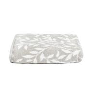 Dreams & Drapes - Toalla de baño de Hoja Gris (90 x 150 cm) - 100% algodón - Suave al Tacto y esponjosa - Toalla Vintage botánica en Gris - Toalla Floral Gris - Toalla de baño/Toalla de baño Gris -