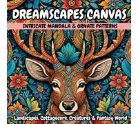 Dreamscapes Canvas - Intricate Mandala & Ornate Patterns: Relaxing Young/Adult Coloring Book Featuring CottageCore, Landscapes, Animals, Gothic Architecture and much more