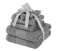 Dreamscene - Juego de Toallas supersuaves, 6 Unidades, Gris, 6 Piece Towel Bale Set