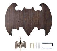 Dreamsolearoy Soporte Katana Pared 29.5 × 21 cm, en Forma de Murciélago, Material de Pino, Distancia Mínima 4.3 cm, Distancia Máxima 12.4 cm, para Colgar Espadas, Hachas y Otras Armas