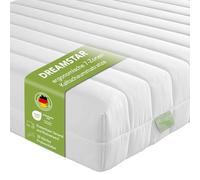 DREAMSTAR Colchón ortopédico Easy Flex, 7 zonas, Öko-Tex certificado, durezas H2 y H3, 16 cm enrollable, UE fabricado, 80 x 200 cm, Blanco