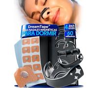 DreamTape® Tiras Nasales Magnéticas - 4 Bandas de Silicona + 60 Parches Magnéticos - Tira Nasal con Imanes para la Nariz - Antirronquidos - Magnetic Nose Strip - 30 Usos (Kit + 60 tabs)
