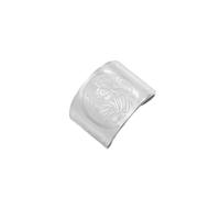 Dreamtimes Anillo con medalla de San Cristóbal para hombres mujeres banda de acero inoxidable tamaño ajustable joyas religiosas inspiradas en la protección de viajes (Plata-1)