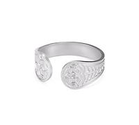 Dreamtimes Anillos de Loto para Mujer Oro Acero Inoxidable Flor del Paraíso Ajustable Joyería Vintage Anillo de Buda Yoga Anillo de Boda Joyería Espiritual Regalo (plata)