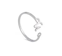 Dreamtimes Anillos del zodiaco de acero inoxidable para mujer 12 signos del zodiaco anillo abierto Aries León Virgo Gemelos Báscula Piscis Escorpión regalo de cumpleaños