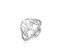 Dreamtimes Árbol de la vida Anillos Árbol de la Familia Joyas para Mujeres Anillo Vintage Fases Lunares Anillo de acero inoxidable Regalo para esposa novia Día de Navidad (10)