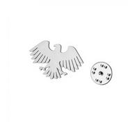 Dreamtimes Broche con el águila de Siria nueva bandera para mujer y hombre águila vintage de Saladino broche de acero inoxidable joyería étnica de herencia árabe siria (Plata-1)