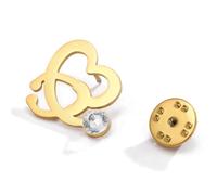 Dreamtimes Broche de estetoscopio de acero inoxidable para enfermera, asistente médico, estetoscopio, para mujer, regalo de joyería de enfermera, M, Aceros inoxidables