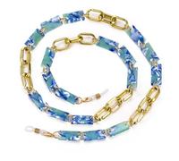 Dreamtimes Cadena de acrílico para gafas Retenedor de gafas ligero y ajustable para mujeres Hombres variedad de colores Cadena para gafas de sol (Blu-1)