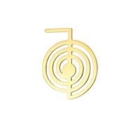 Dreamtimes Cho Ku Rei Reiki Broche Pin Elegante Acero Inoxidable Espiritual Curación Joyería Símbolo de Energía Colgante para Meditación Yoga y Regalos holísticos, M, Aceros inoxidables