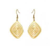 Dreamtimes Geometric Spiral Earrings Braided Wrap Style Pendientes exagerados de acero inoxidable para mujer Regalo de bisutería para esposa Novia