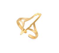 Dreamtimes Israel Palestina Mapa Dedo Anillos para Mujeres Hombres Acero Inoxidable Ajustable Anillos Abiertos País Geografía Joyería Regalo (oro-2)