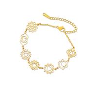 Dreamtimes Pulsera de 7 chakras para mujeres y hombres Pulsera de meditación yoga de acero inoxidable para equilibrio energético positivo Joyas de curación, M, Acero inoxidable, No aplicable