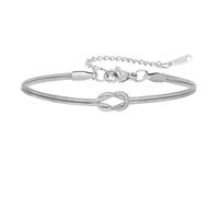 Dreamtimes Pulsera de Amor de Nudos para Mujeres y Parejas - Amor Infinito de Acero Inoxidable para Siempre