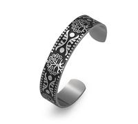 Dreamtimes Pulsera de árbol de la vida pulsera de acanto pulsera para mujeres y hombres acero inoxidable brazalete de vino flourish vine joya vikinga (Árbol de la vida)