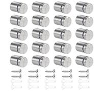 Dreamtop 20 Pcs Clavos Publicitarios de Acero Inoxidable, 19x25mm Tornillos de Publicidad de Soporte de Vidrio Clavos de Publicidad para Publicidad, Letreros Sign Displays