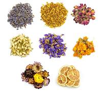 Dreamtop 8 Tipos Naturales Kit de Flores Secas Pétalos y Capullos Flores Secas Manualidades para Decorar Velas Caseras Jabones Artesanales DIY (8)