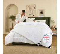 DREAMWAY - Edredón Relleno Nórdico 4 Estaciones 200x200 cm para Cama 105/120 - Bedding Edredón de Fibra 150+300 gsm Suave, Caliente y Cómodo Blanco