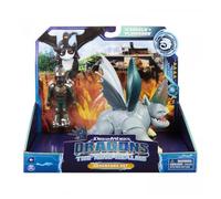 Dreamworks Dragons Adventure Set, Figuras Tom y Thunder, The Nine Realms, Juguetes para Niños a Partir de 4 Años