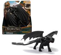 Dreamworks Dragons, How to Train Your, Toothless 9” Dragon Action Figure, Kids Toys for Boys Ages 4 and up, Multicolor, DESDENTAO (Spin Master 6074363)