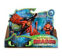 Dreamworks Dragons, Hookfang and Snotlout, figura vikinga de dragón con blindaje, para niños a partir de 4 años