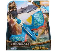 DreamWorks Dragons, How to Train Your Dragon, Dragones de Batalla: Deadly Nadder Que Lanza Fuego, Figura de acción de 25 cm, Juguetes para niños y niñas a Partir de 3 años
