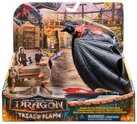 DreamWorks Dragons - Pack Batallas Abrasadoras: Figura Desdentao Trial of Flame con Cañón Explosivo y Figuras Vikingas de Cómo Entrenar a tu Dragón - Juguetes Niños 4 Años + - Regalo Niño 4 Años +