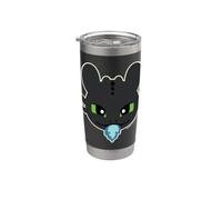 DreamWorks Dragons Toothless Blue Flame Vaso térmico de acero inoxidable de doble pared