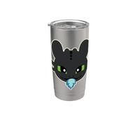 DreamWorks Dragons Toothless Blue Flame Vaso térmico de acero inoxidable de doble pared