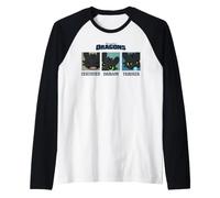 DreamWorks Dragons Toothless Certified Trainer Camiseta Manga Raglan