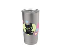 DreamWorks Dragons Toothless Cute Trio Vaso térmico de acero inoxidable de doble pared