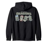 DreamWorks Dragons Toothless Expression Paint Strokes Sudadera con Capucha