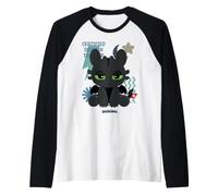 DreamWorks Dragons Toothless Feisty Trainer Camiseta Manga Raglan
