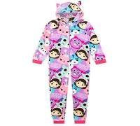 DreamWorks Gabby Dollhouse Pijama Mono | Pijamas Polar Niña con Orejas 3D | Pijama Niña Casa Di Gabby | Rosa 6-7 años