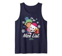 DreamWorks Gabby’s Dollhouse Holiday Gabby & Pandy Camiseta sin Mangas, Hombre, Azul Marino, L