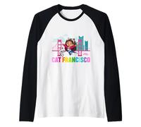 DreamWorks Gabby’s Dollhouse The Movie Cat Francisco Rainbow Camiseta Manga Raglan