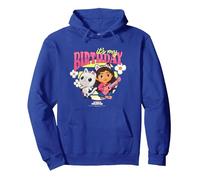 DreamWorks Gabby's Dollhouse Birthday It's My Birthday Logo Sudadera con Capucha, Unisex para Adultos, Azul Real, S