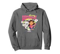 DreamWorks Gabby's Dollhouse Birthday It's My Birthday Logo Sudadera con Capucha, Unisex para Adultos, Asfalto, M