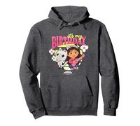DreamWorks Gabby's Dollhouse Birthday It's My Birthday Logo Sudadera con Capucha, Unisex para Adultos, Jaspeado Oscuro, XL