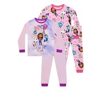 DREAMWORKS GABBY'S DOLLHOUSE Pijama Paquete De 2 | Niñas Pack De Dos Pijamas | Pijamas para Ninas | Rosa 5-6 años