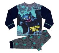 Dreamworks How to Train Your Dragon/Cómo Entrenar a tu dragón, Dragon Hero Pijama de Manga Larga, Toothless, 6-7 Años: 122cm, Multicolor