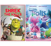 Dreamworks Kids and Family Holiday Entertainment 2-DVD Bundle - Shrek The Halls & Trolls Holiday