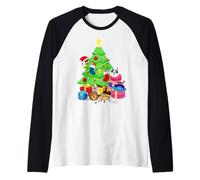 DreamWorks KouKou Christmas Tree Decorating Camiseta Manga Raglan