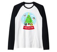 DreamWorks KouKou Christmas Tree Snow Globe Camiseta Manga Raglan